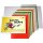 Bastelmappe  A4 -  20 Blatt farbiges Papier / Karton , Einlegemappe