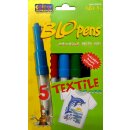 Blo Pen " Textil Farben" 5er Pack  inklusive...