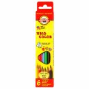 Buntstifte Triocolor Schul- Farbstifte 3,2 mm Mine  6er Pack