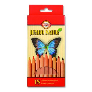 Buntstifte Natur Jumbo Schul- Farbstifte 5,6 mm Mine  18er Pack