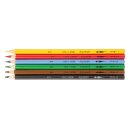 Buntstifte "Fisch" Aquarell  Schul- Farbstifte   6er Pack