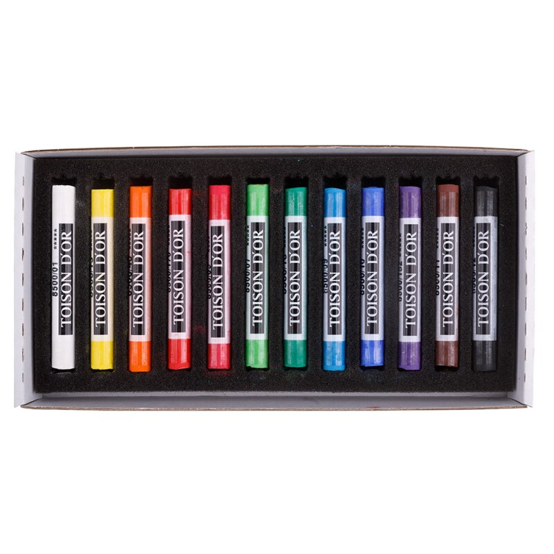 Conté Carré Pastellkreiden Im 12er Set – Harte Künstlerkreiden In Rechteckform Für Skizzen & Zeichnungen