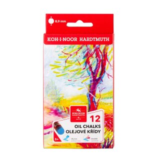 Kreide Schul- Ölkreide "KOH-I-NOOR" rund , im 12er Pack