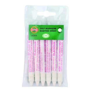 Kreide Universal- Ölkreide - 6 / White -  6er Pack