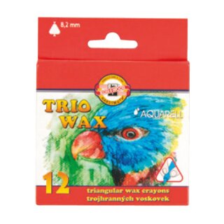 Wachsmalstifte  " TRIO  WAX - Aquarell " 8,2 mm x 90 mm ,  12er Pack