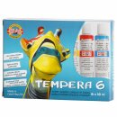 Temperafarben 6er Set  Schulmalfarben  - 6 x 16 ml / Tube -